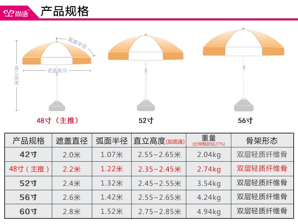 60寸太阳伞